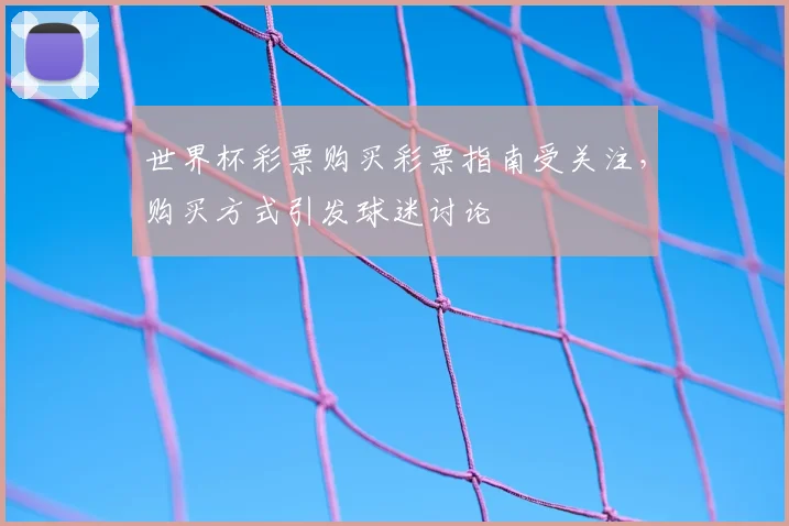 世界杯彩票购买彩票指南受关注，购买方式引发球迷讨论